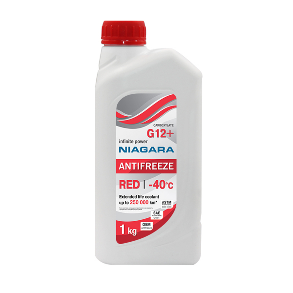 Антифриз NIAGARA RED G12+ красный -40C - 1 л. 001001001006