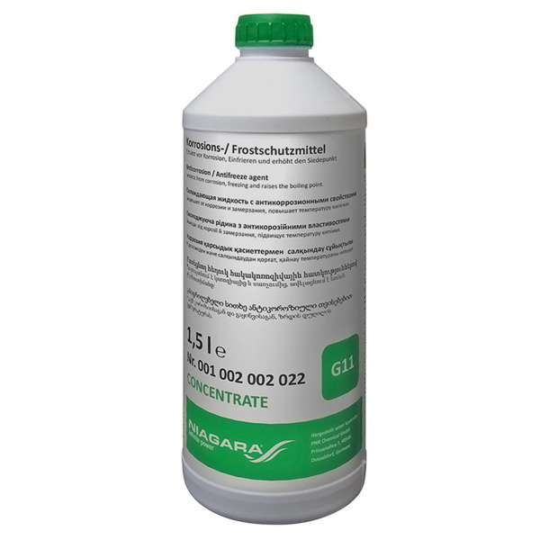 Антифриз NIAGARA GREEN G11 зеленый концетрат - 1,5л 001002002022