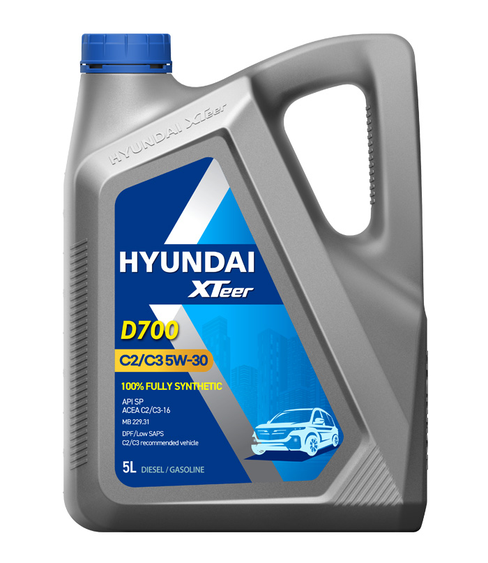 Масло HYUNDAI XTeer Diesel D700 C2/C3 5W30 - 5 литр MB-Approval 229.31/229.51/229.52VW 502 00