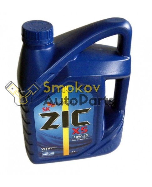 Масло ZIC X5 10w40  API SM 4л бензин 162622