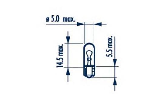 Лампа 12V 2,3W 12V W2x4,6d  Narva 17073 300,.