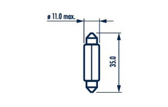 Лампа 12V софитная 38мм C5W SV8,5 Narva 17125