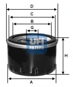 Ф.масл. ВАЗ 2108-09 (низкий 2310300) UFI (UNF 3/4-16)(OP520/1)
