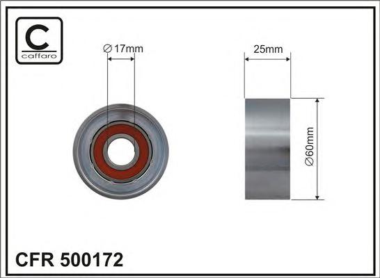 Ролик без натяж-ля LOGAN 500172 Caffaro NISSAN 60x25x17 металл