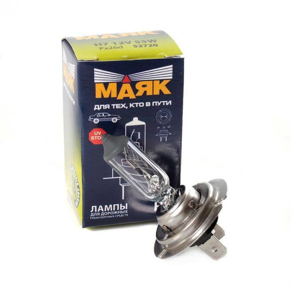 Лампа 12V H7 55W гал. Маяк 52720 (M007)