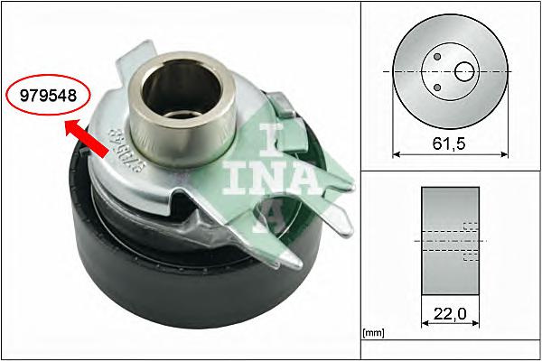 ролик натяжной ремня ГРМ\ VW Golf/Polo/Vento 1.0-1.6 92 INA 531025230