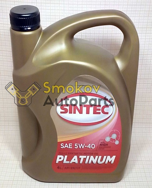 Масло SINTEC PLATINUM 7000 5W40 API SN/CF, ACEA A3/B4 - 4 л 600139