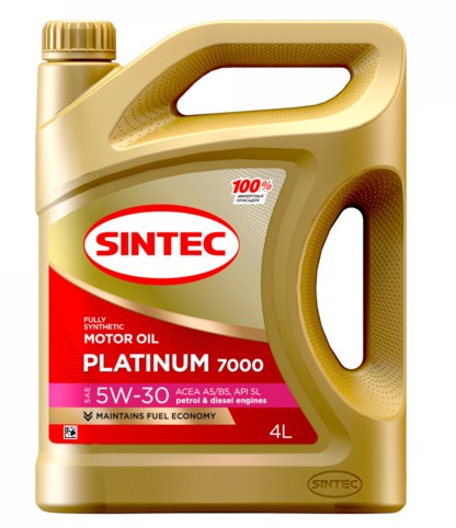 Масло SINTEC PLATINUM 7000 5W30 API SL/CF, ACEA A5/B5  4л синт.