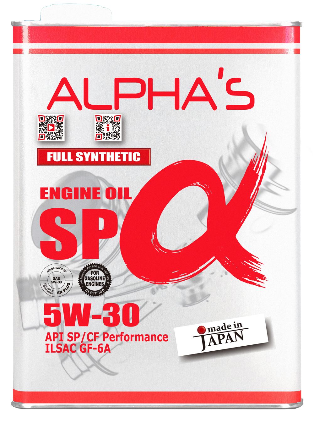 Масло ALPHAS 5W30 4л SP/CF GF-6A (синтетика) 809244