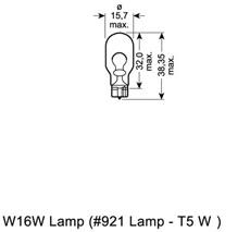 Лампа 12V W16W Osram 921 (Os140)