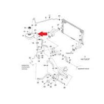 Патрубок расширительного бачка ЛАНОС К КОЛЛЕКТОРУ БРТ 96351822