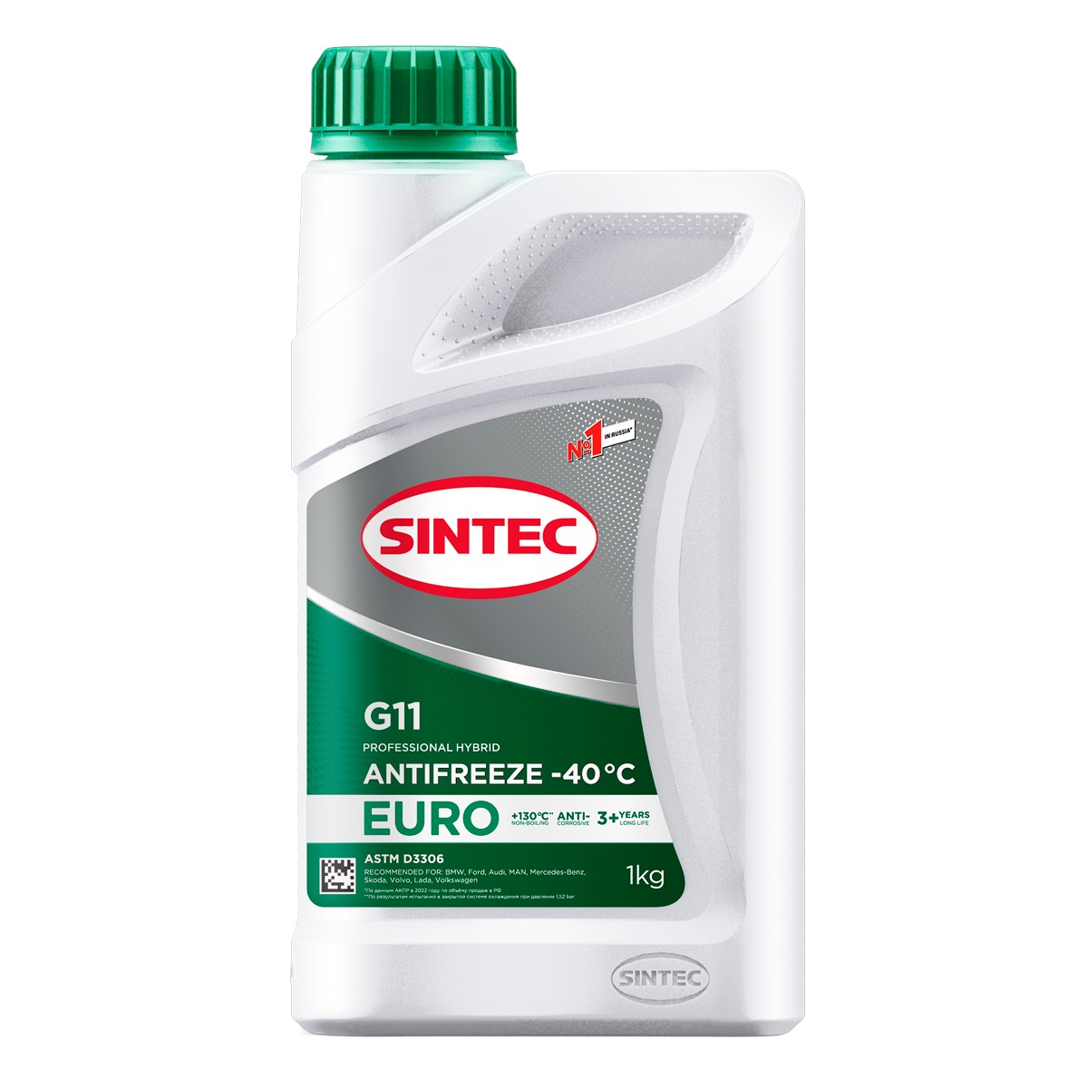 Тосол-антифриз SINTEC Euro G11 зеленый -40 1 кг 990553