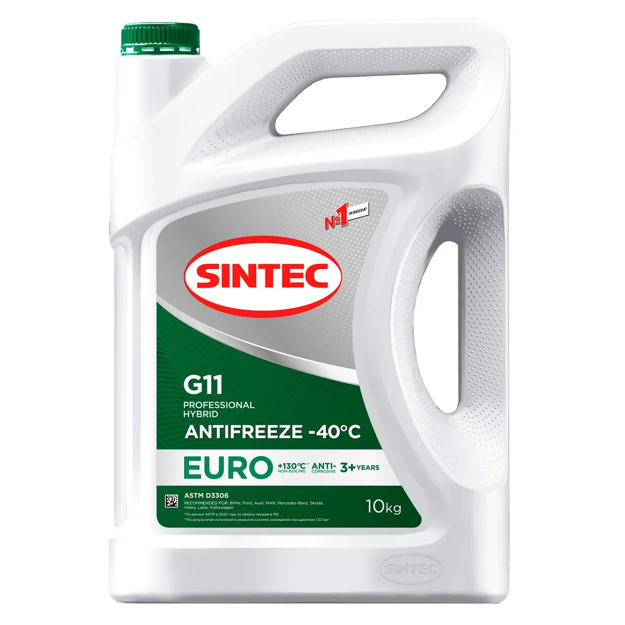 Тосол-антифриз SINTEC Euro G11 зеленый -40 10 кг 990571