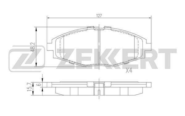 Колодка торм. Daewoo Lanos 1,5 Sens, Matiz передн. Zekkert  BS-1285