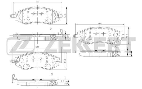 Колодка торм. Lacetti (J200) 05-/Nubira перед. (Zekkert BS-1309)