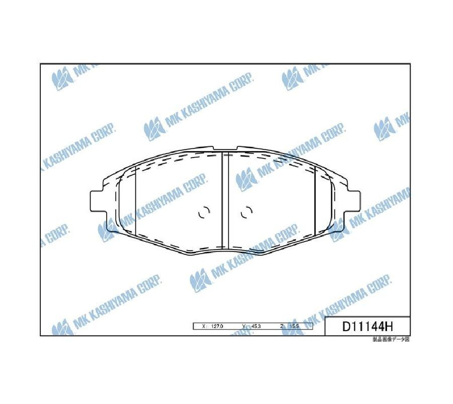 Колодка торм. Daewoo Lanos 1,5 Sens, Matiz пр-во KASHIYAMA D11144H