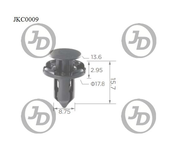 Клипса крепежная D9mm (KJ838) JUST DRIVE