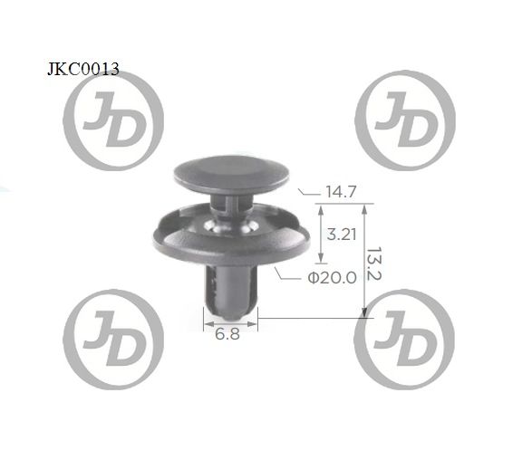 Клипса крепежная D-7mm (уп.10шт) (KJ2026) JUST DRIVE D-7