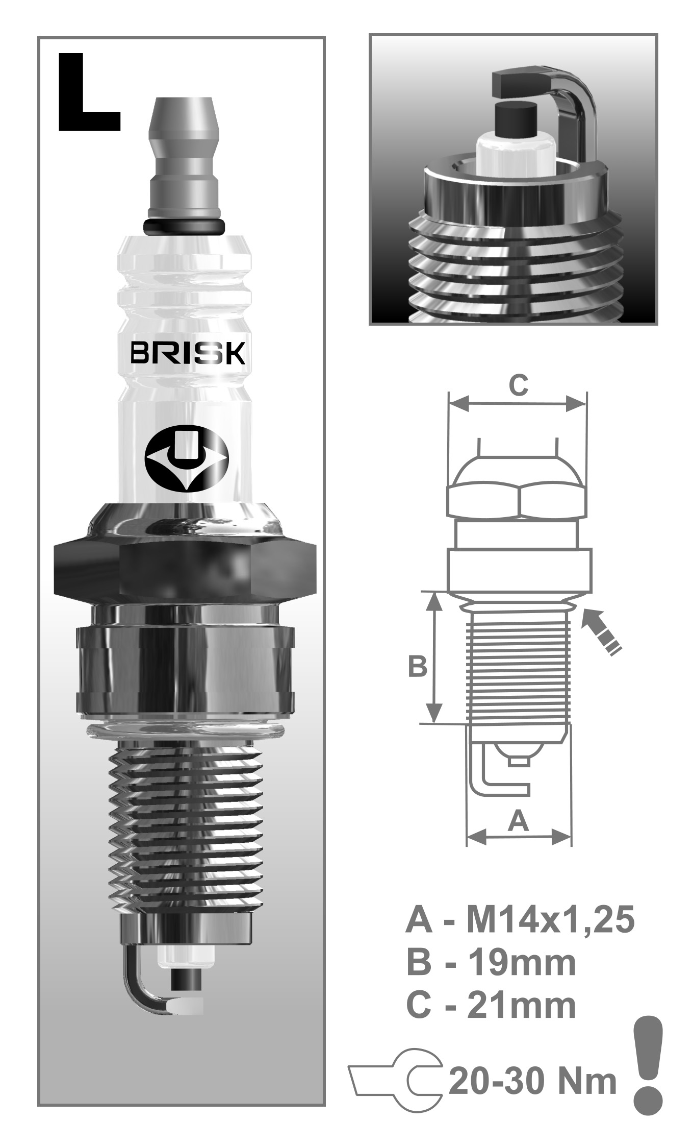 Свеча зажигания ВАЗ 2108-09 8кл. инж. BRISK SUPER Forte LOR15YC-1-J