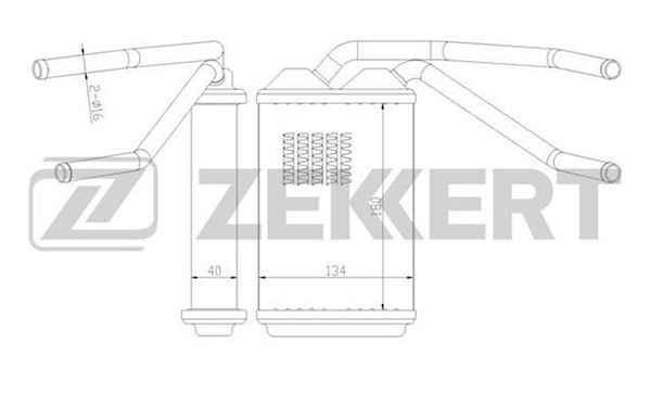 Радиатор отопителя Daewoo Nexia 95-, до 2008г Zekkert MK-5030