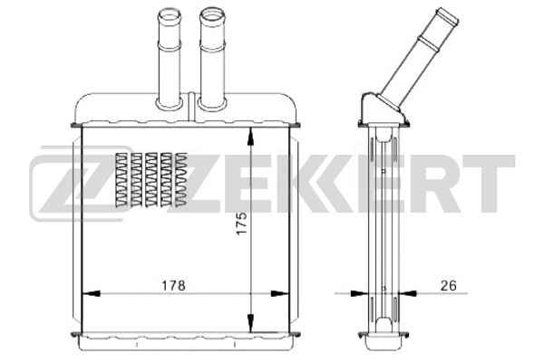 Радиатор отопителя Lanos Zekkert MK-5038