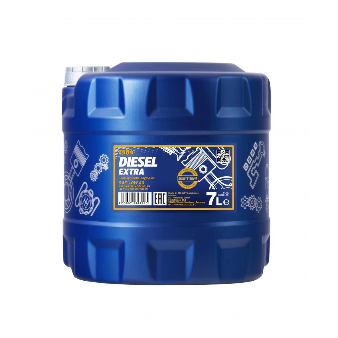 Масло MANNOL Diesel Extra SAE 10W40  (7л.) 7504 1280