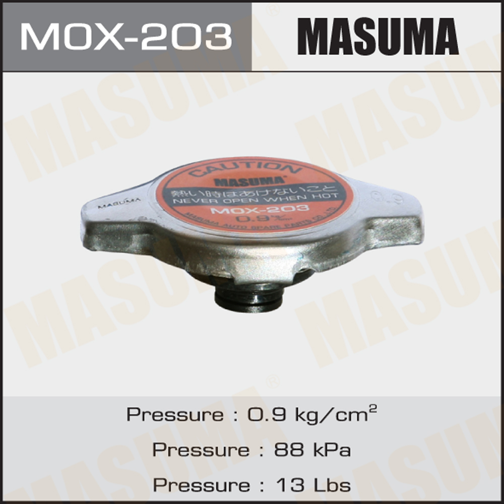 Крышка радиатора японские/корейские авто 0,9 бар MASUMA MOX-203