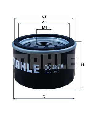 Ф.масл. LOGAN LARGUS RENAULT 7700274177 (OP 643/3)(M 20x1,5) MAHLE/KNECHT OC467A