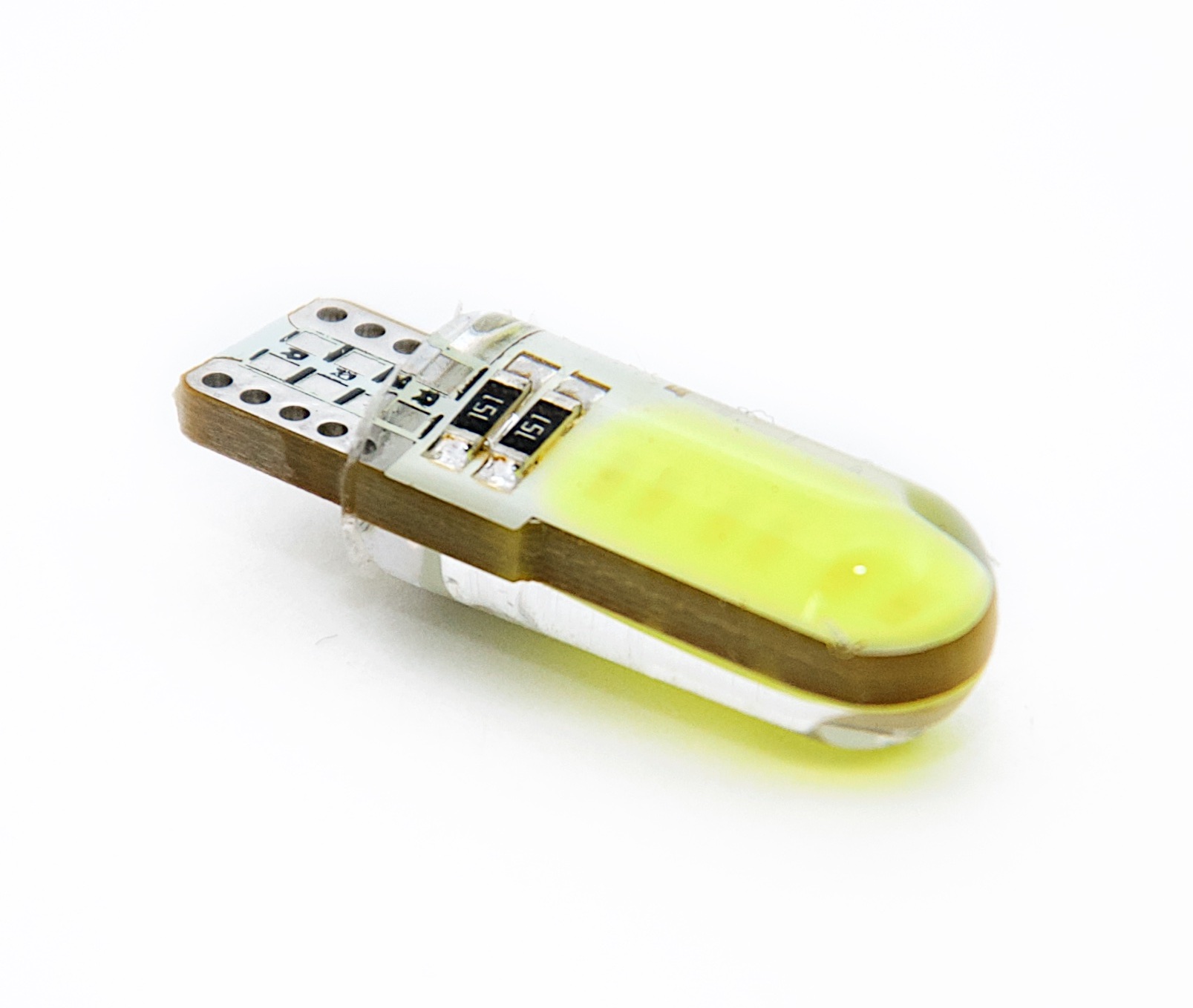 Лампа 12V W5W T10B LED корот. силикон белый SD778w