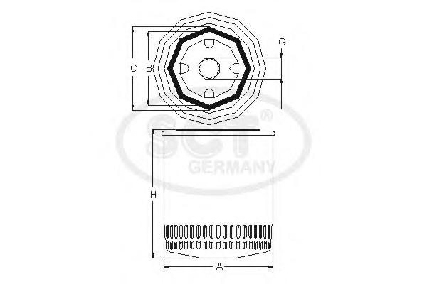 Ф.масл. AUDI 100/A4/SEAT/SKODA Octavia/VW/Golf/Passat/Sharan SCT SM 111 (OP526/1)