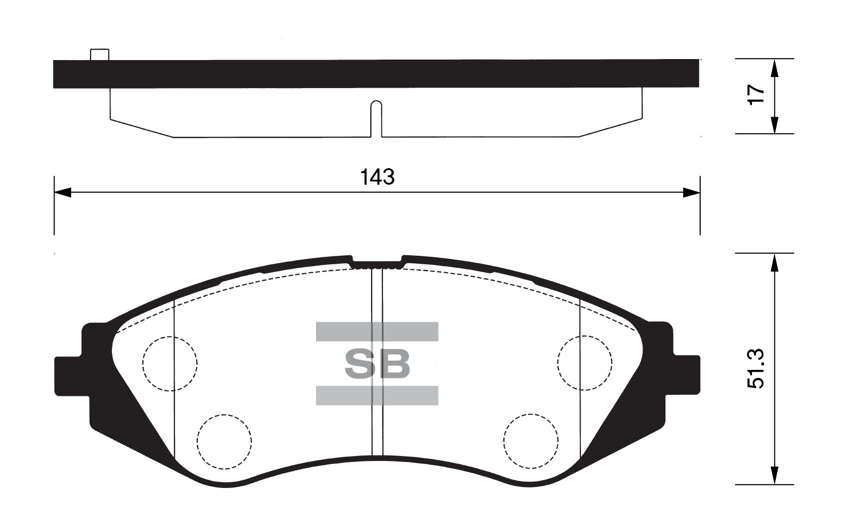 Колодка торм. Daewoo Lanos 1,6/Lacetti/nubira передн. 4шт (Sangsing HQ SP1159 SP1077 )