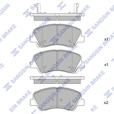 Колодка торм. HYUNDAI  Solaris, KIA Rio (2010-) передние Sangsing HQ SP1399