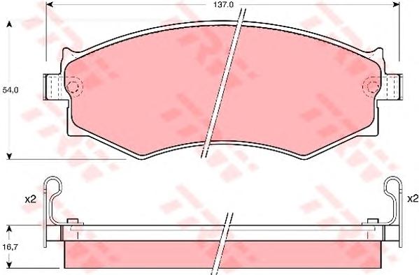 Колодка торм. HYUNDAI, KIA, NISSAN передние (комплект 4 шт.) HYUNDAI SCT SP151