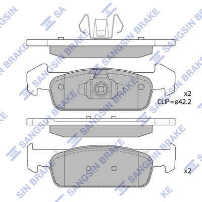 Колодка торм. RENAULT LOGAN II 16V 14/Лада Xray перед. Sangsing HQ SP1786