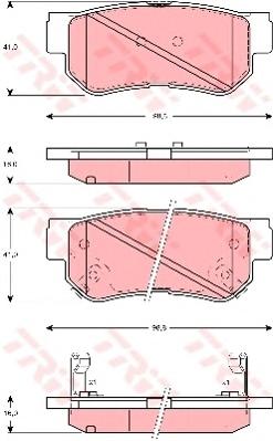 Колодка торм. HYUNDAI, KIA задние (комплект 4 шт.) HYUNDAI, KIA SCT SP326