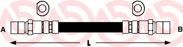 Шланг тормозной Opel Brembo T59002 -(96512270,.